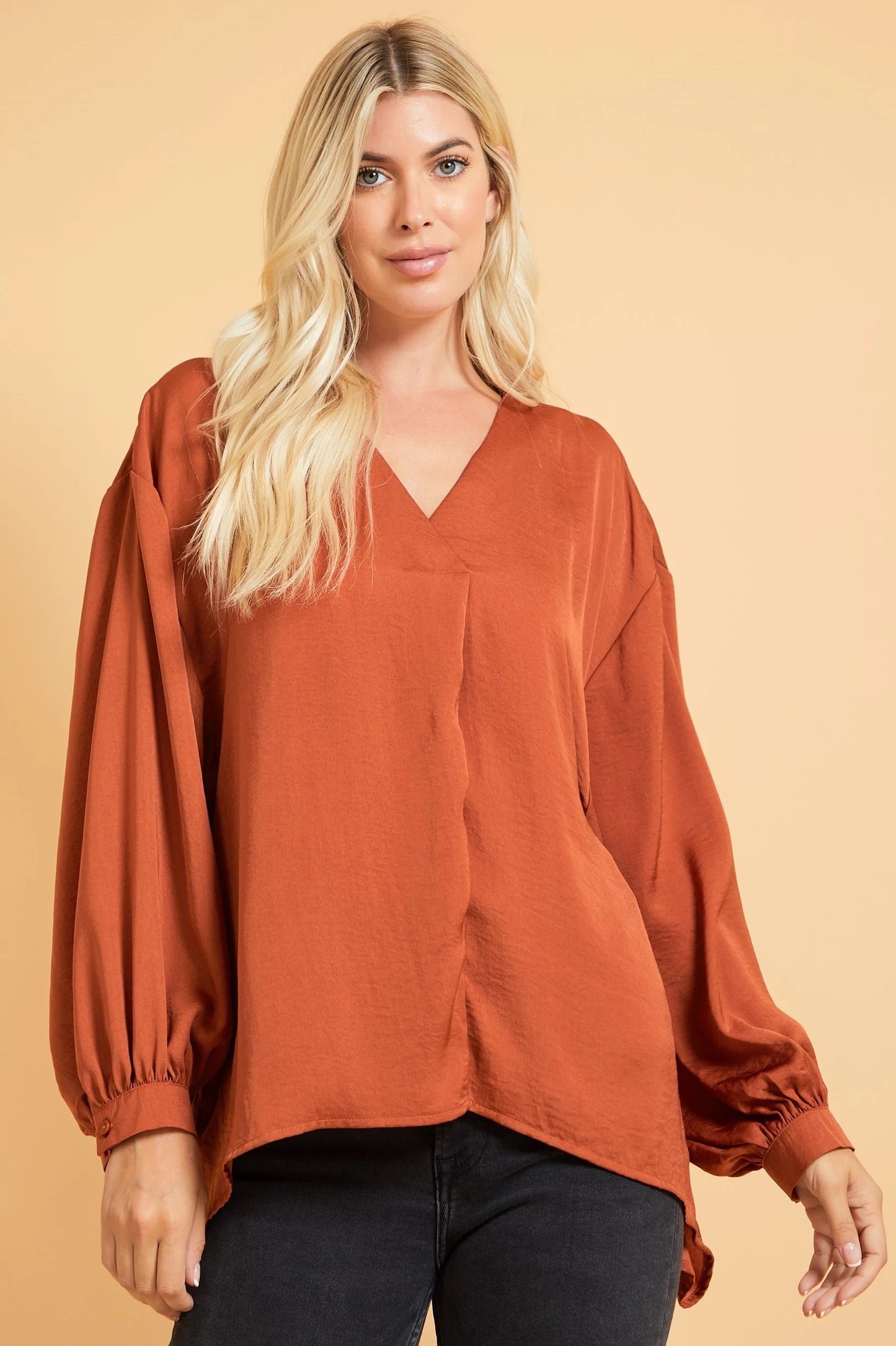 V-neck Working Woman Blouse